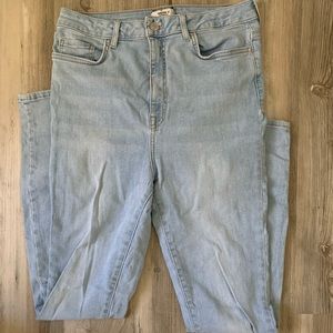 Forever 21 high rise skinny jeans, light wash